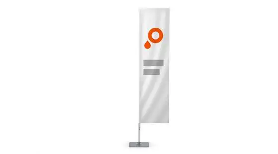 Square flag met uithouder