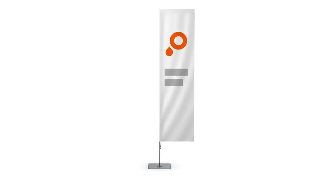 Square-flag met uithouder Artikel Square-flag met uithouder