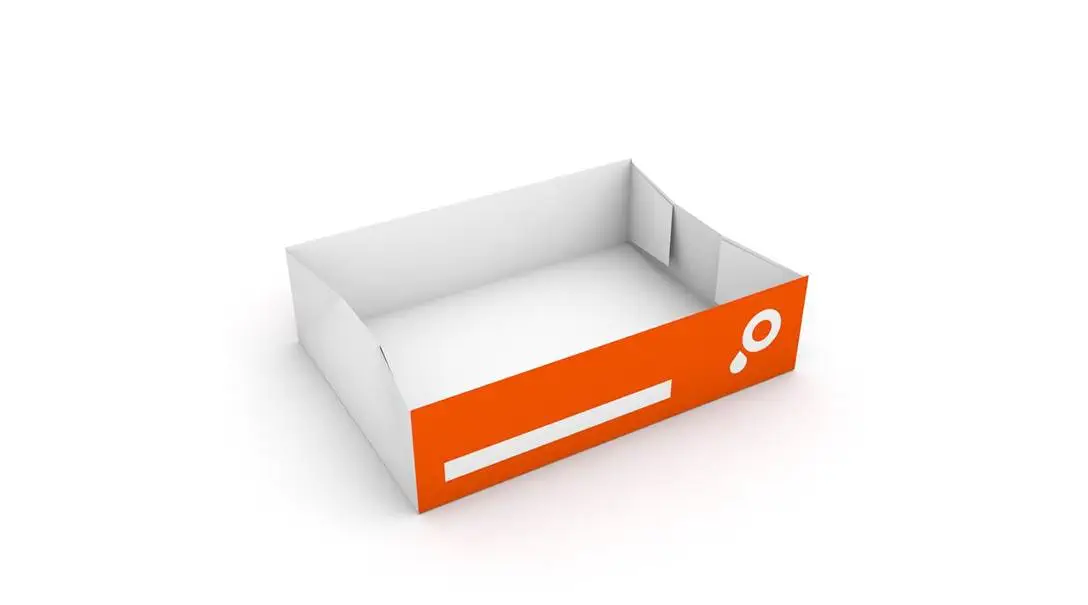 Vouwdoos met gelijmde 4-punt-verbinding, open Vouwdoos met gelijmde 4-punt-verbinding, open