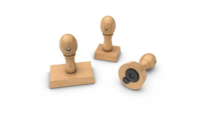 Houten stempel