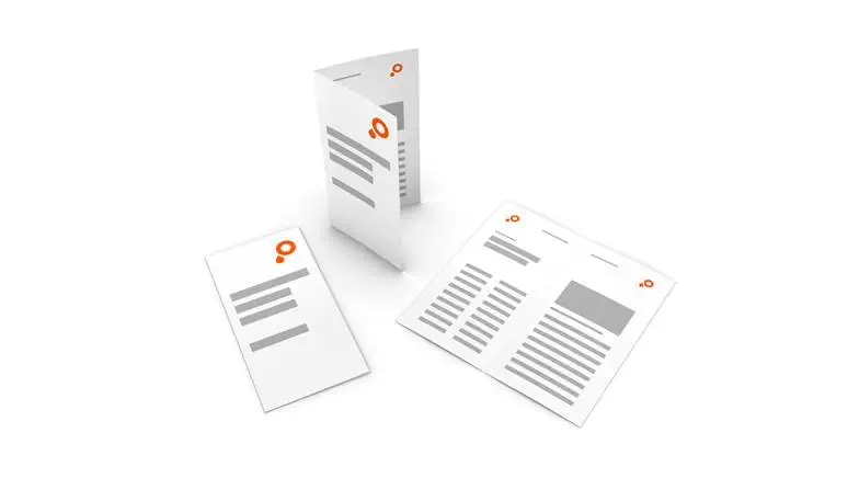 1.000 folders met enkele vouw