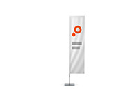 Square-flag met uithouder