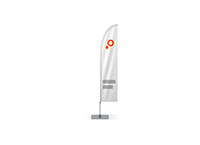 Beachflags gladde vorm